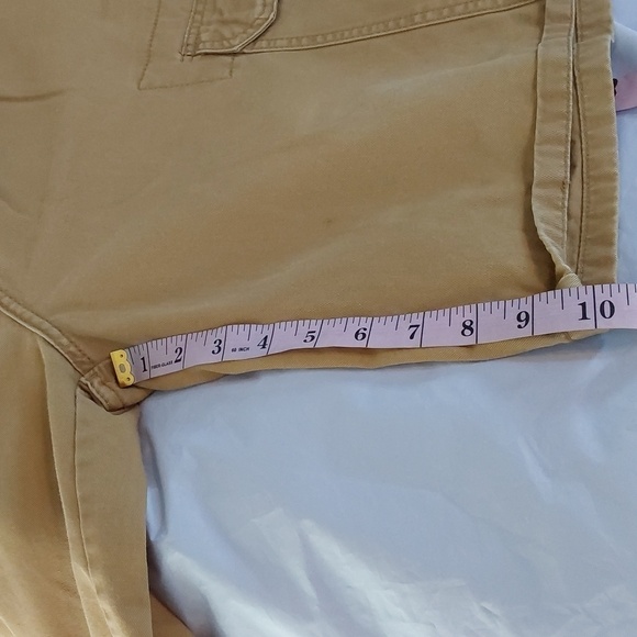 U.S Polo Assn Mens Khaki Cargo Shorts Button fly Velcro Pockets Preppy Sz.31 - Picture 12 of 15